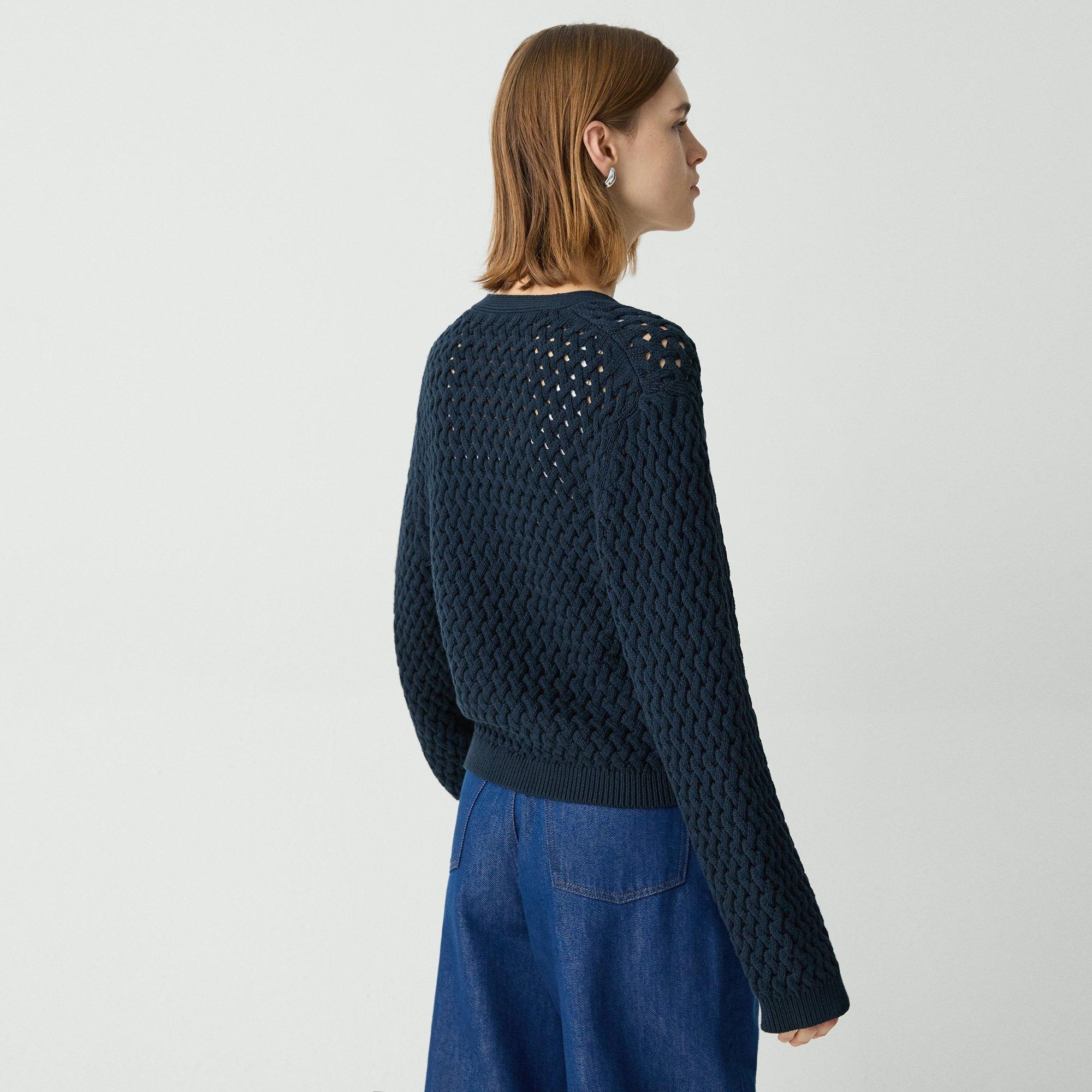 Cable-Knit Cardigan in Rounded Cotton - 4