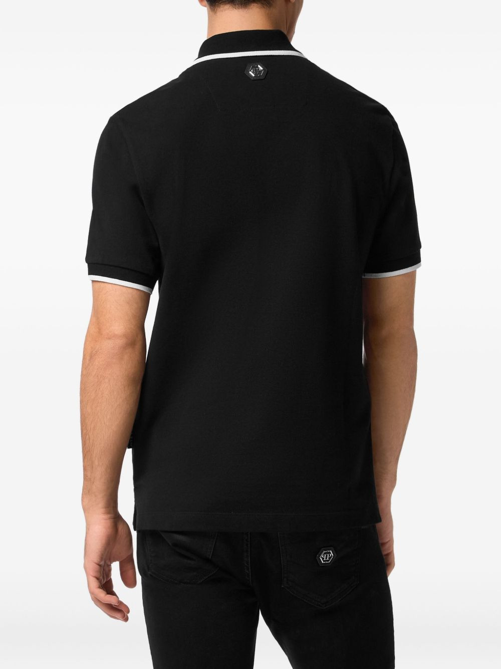 teddy bear-embroidered polo shirt - 3