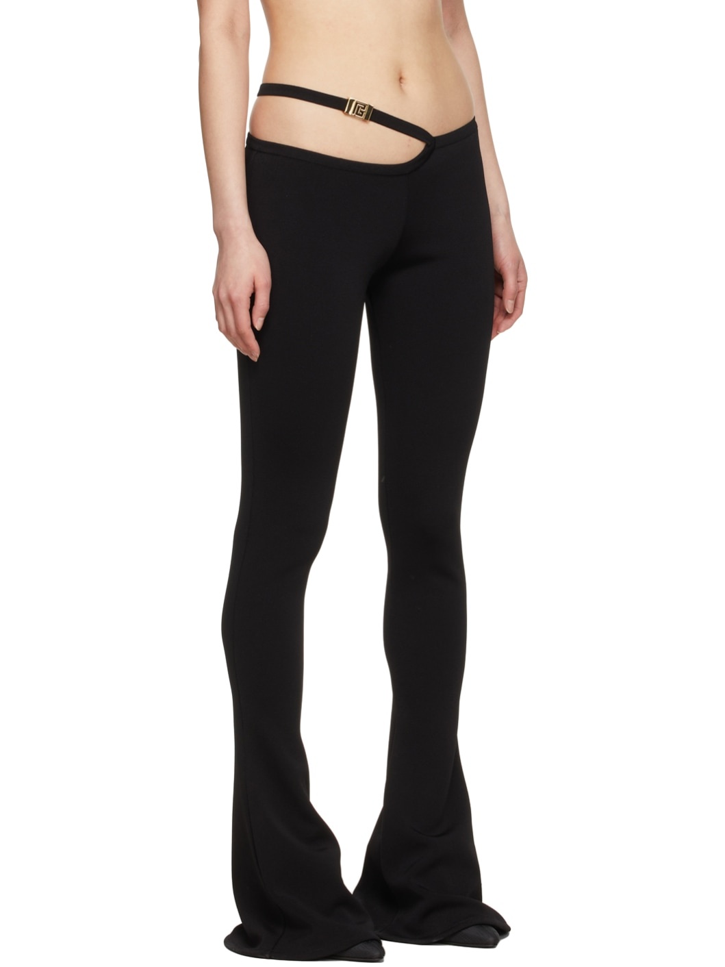 Black Viscose Lounge Pants - 2