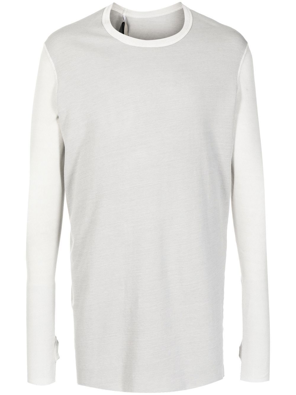 ribbed cotton long-sleeve T-shirt - 1