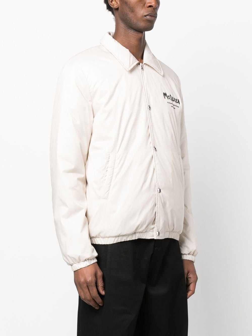 logo-print bomber jacket - 4