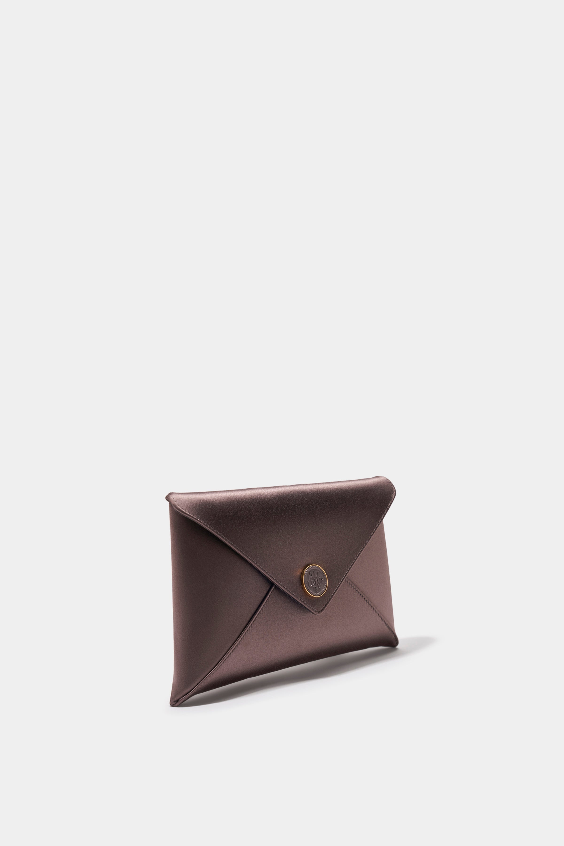 'MEDALLION' ENVELOPE CLUTCH SATIN - 3