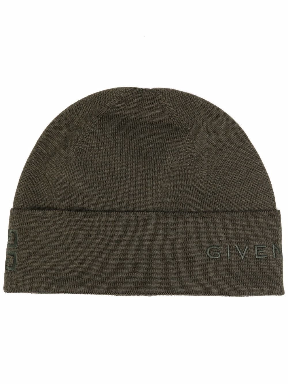 embroidered-logo wool beanie - 1