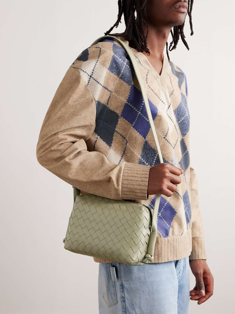 Bottega Veneta Intrecciato Leather Messenger Bag outlook