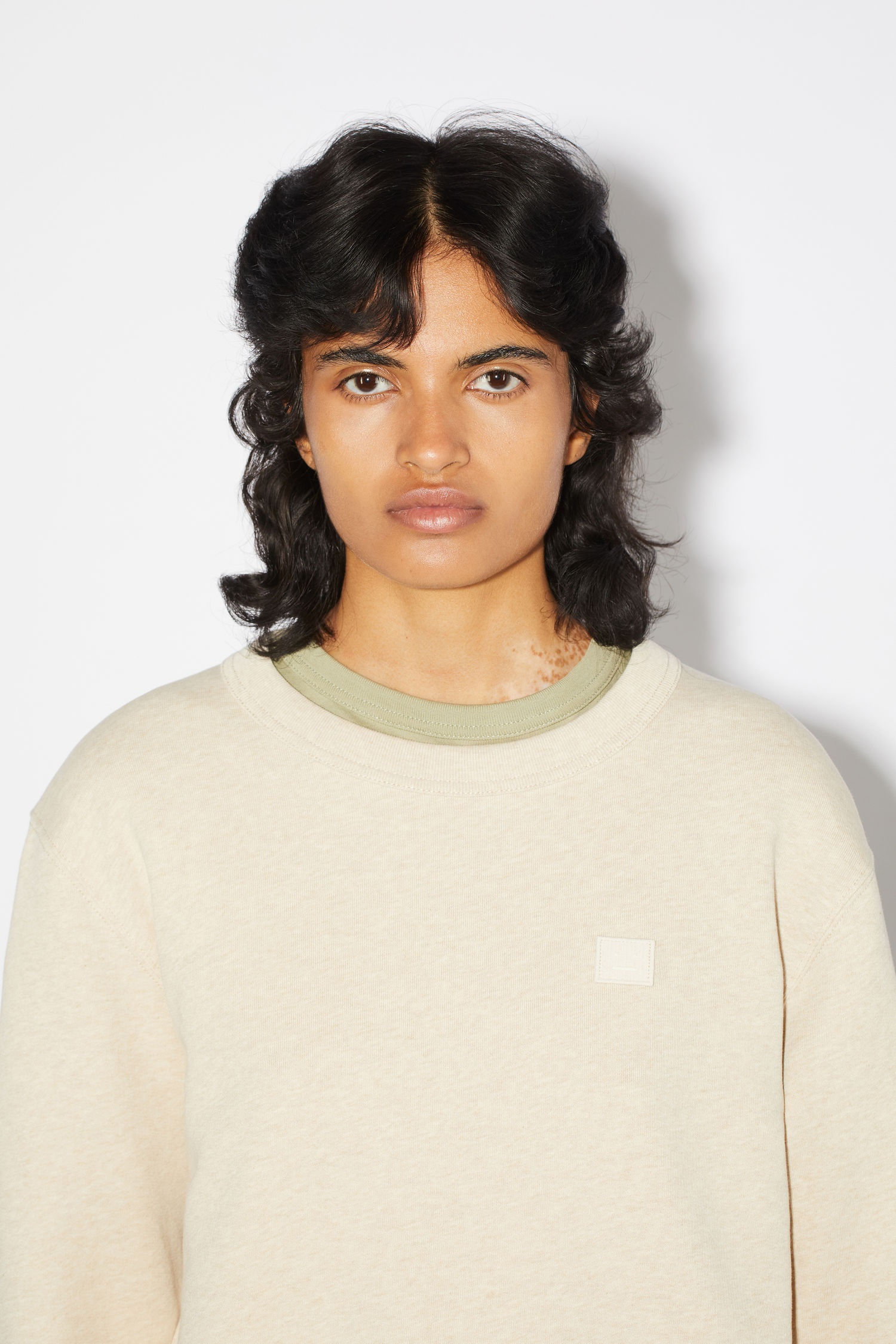 Crew neck sweatshirt - Oatmeal melange - 5