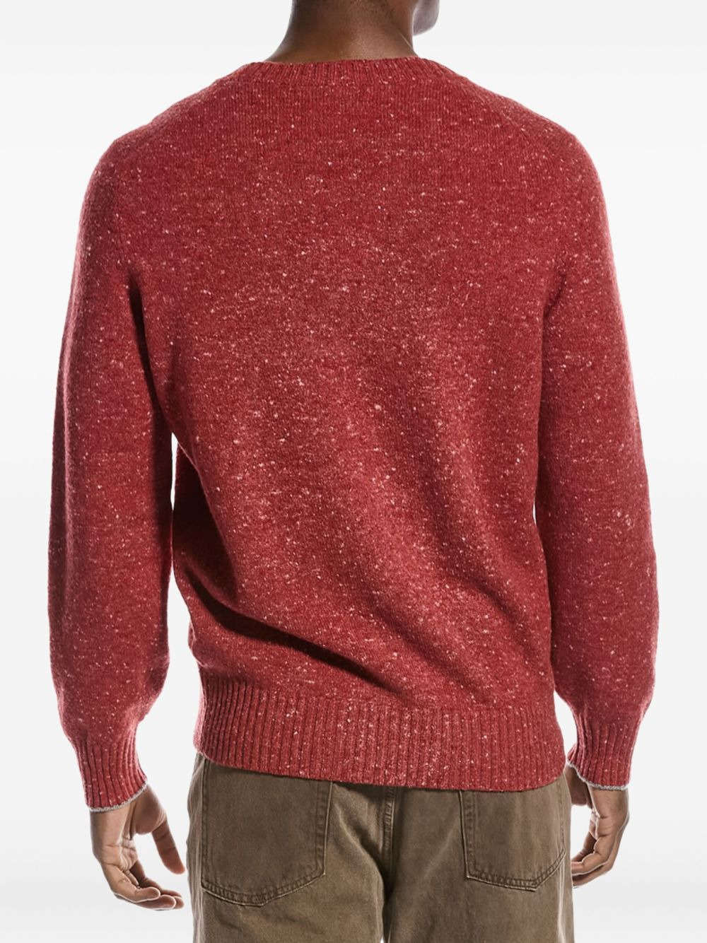 speckled-knit crew-neck sweater - 2