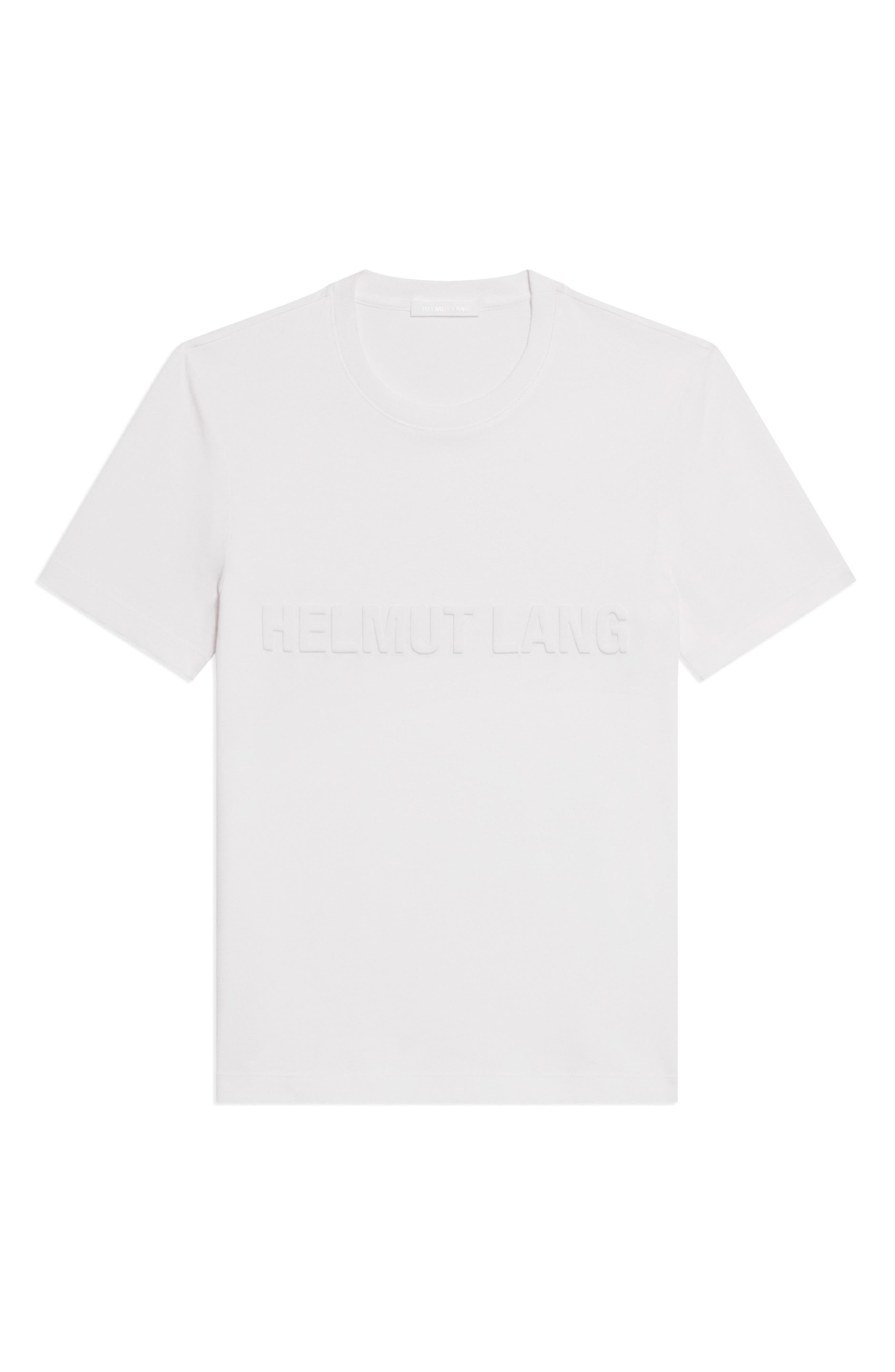 Helmut Lang Embossed Logo T-Shirt in Optic White at Nordstrom - 5