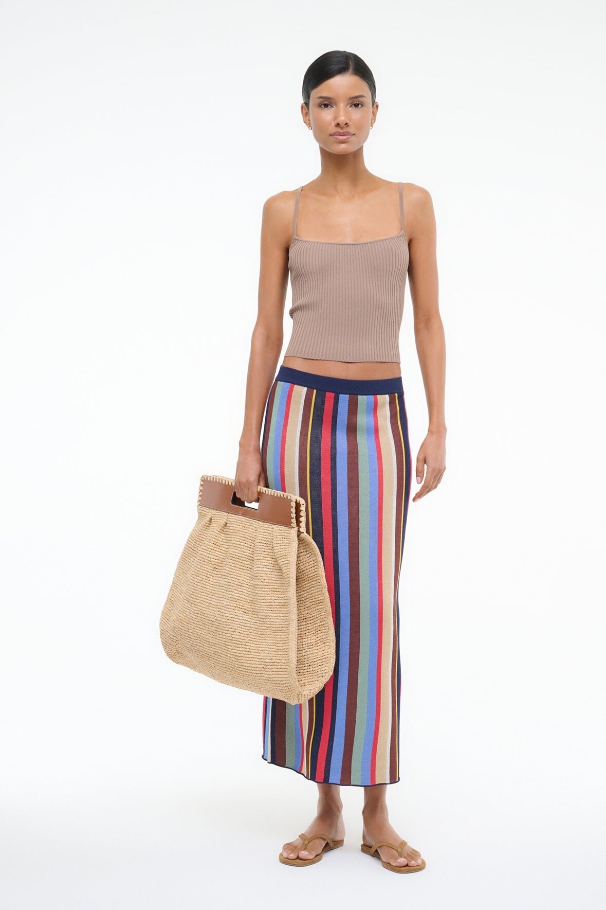 STAUD KARINA SKIRT MARKET STRIPE - 2