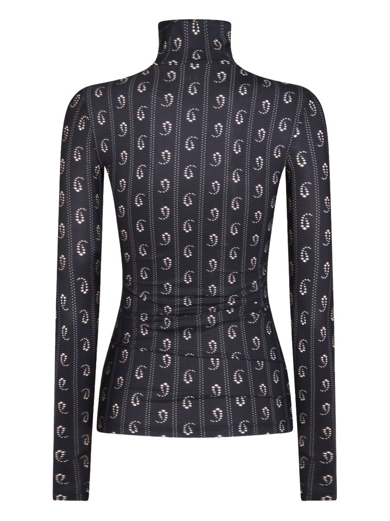 TORY BURCH geometric-print turtleneck top outlook