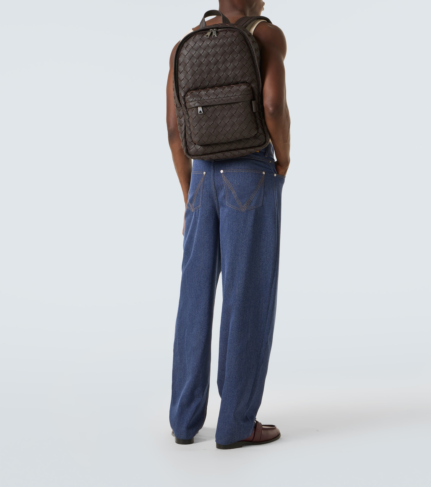 Intrecciato leather backpack - 6