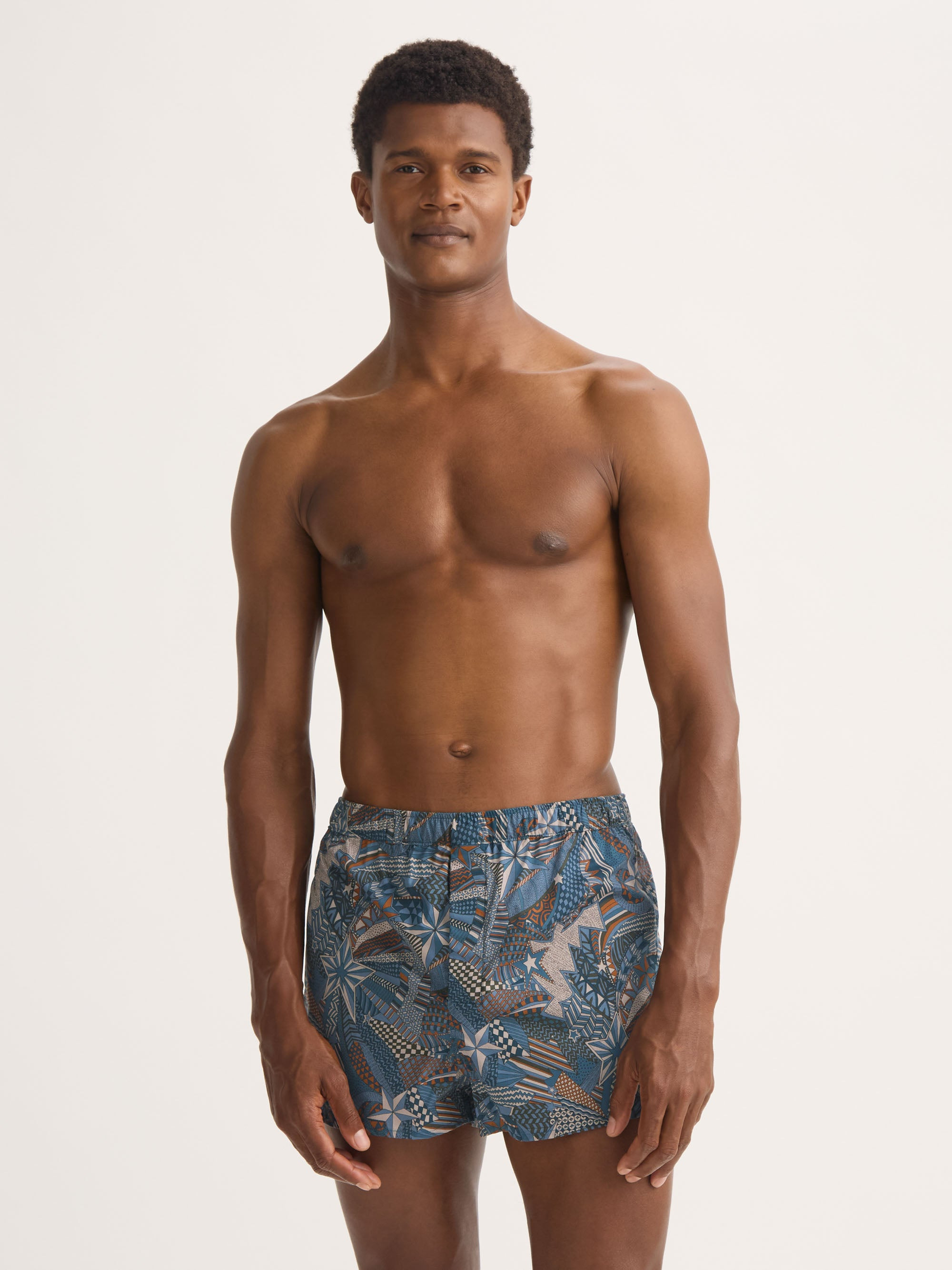 Men's Modern Fit Boxers Cotton Batiste Multicolor Celebration Print - 4
