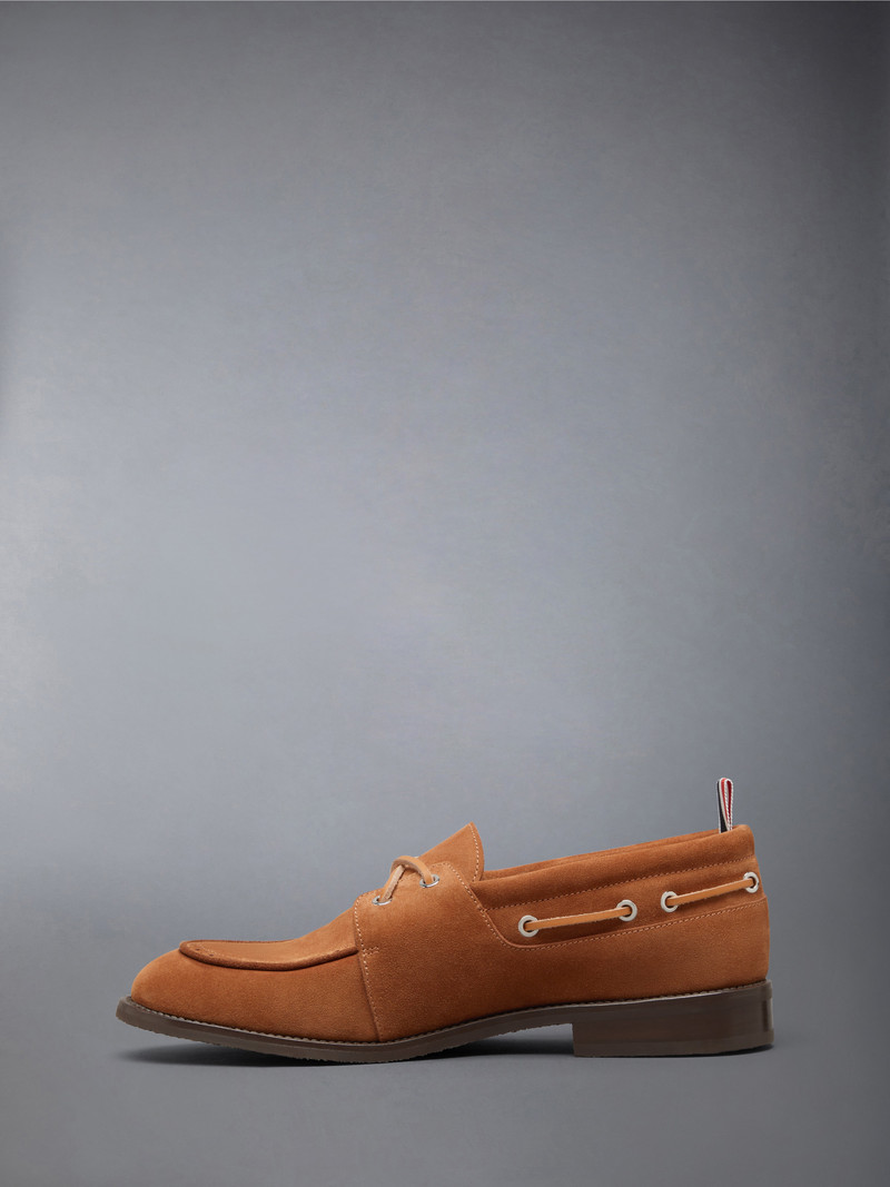 Thom Browne CALF SUEDE LEATHER SOLE BOAT SHOE outlook