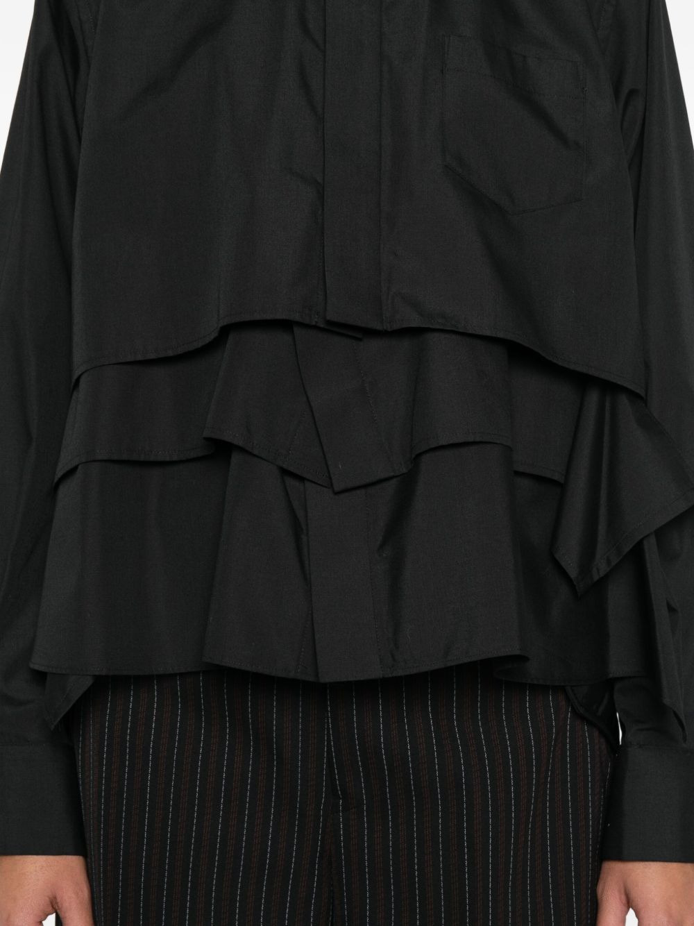 layered ruffled shirt - 5