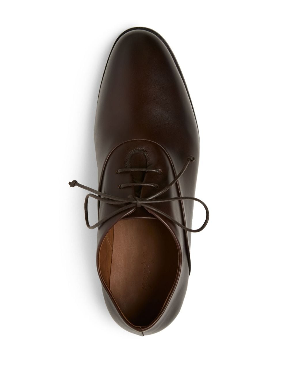 leather lace-up derby shoes - 3