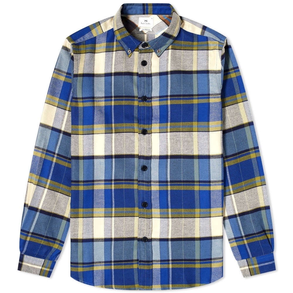 Paul Smith Button Down Heavy Flannel Check Shirt - 1