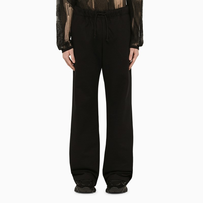 Black fleece trousers - 1