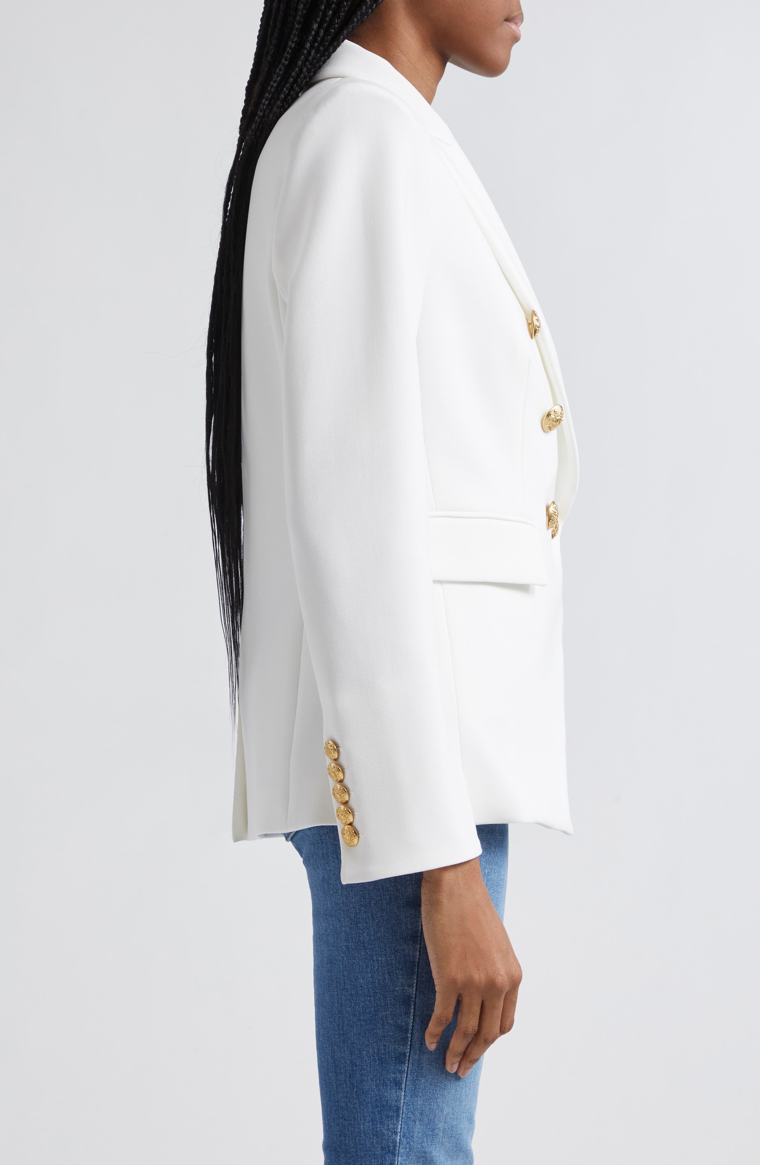 Veronica Beard Miller Dickey Jacket in Off White/Gold at Nordstrom - 4