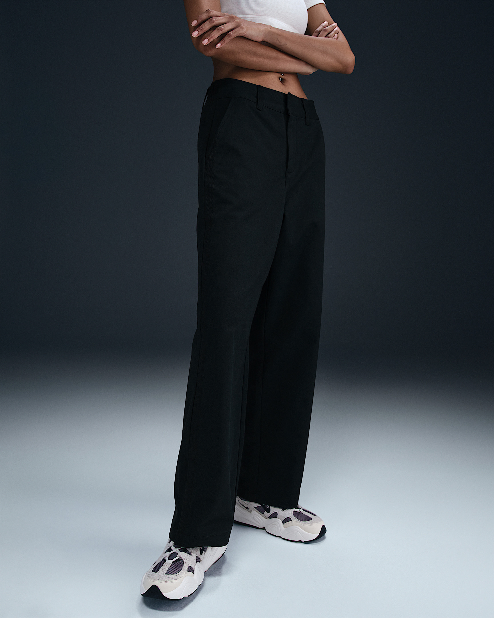 Nike Sportswear Collection Women's Mid-Rise Twill Trousers - 2