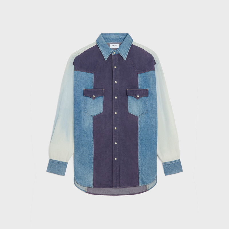 western shirt in showdown wash denim 1