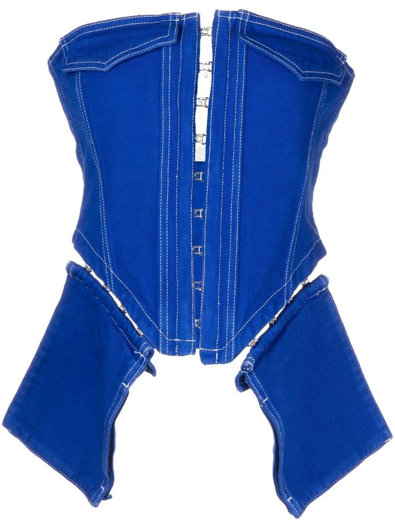 pocket denim corset - 1