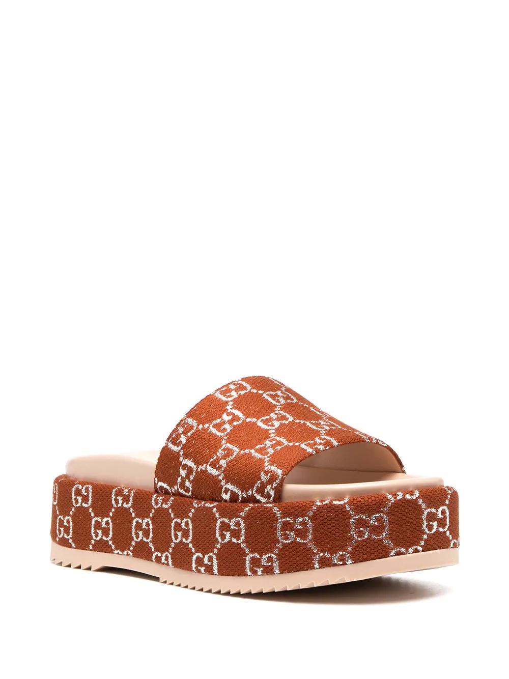 GG motif platform sandals - 2