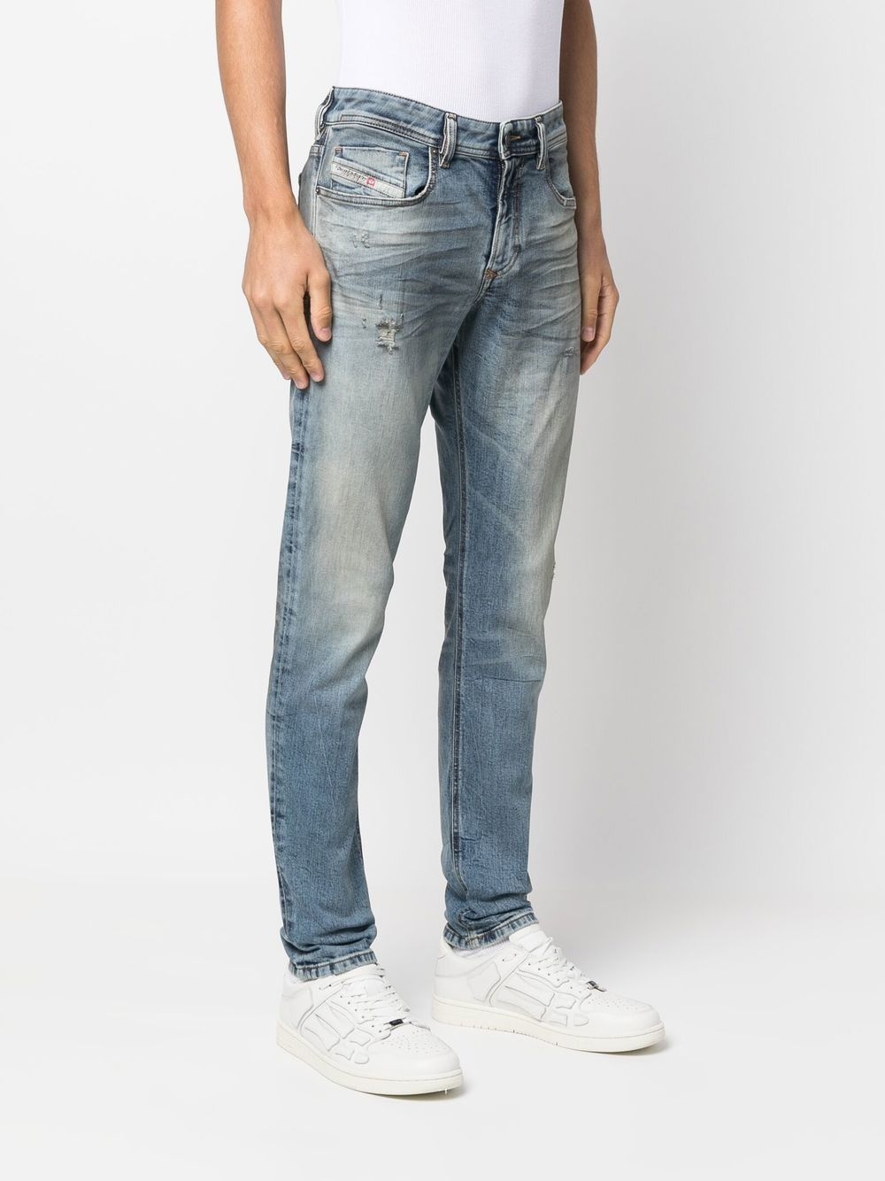 stonewashed slim-fit jeans - 3