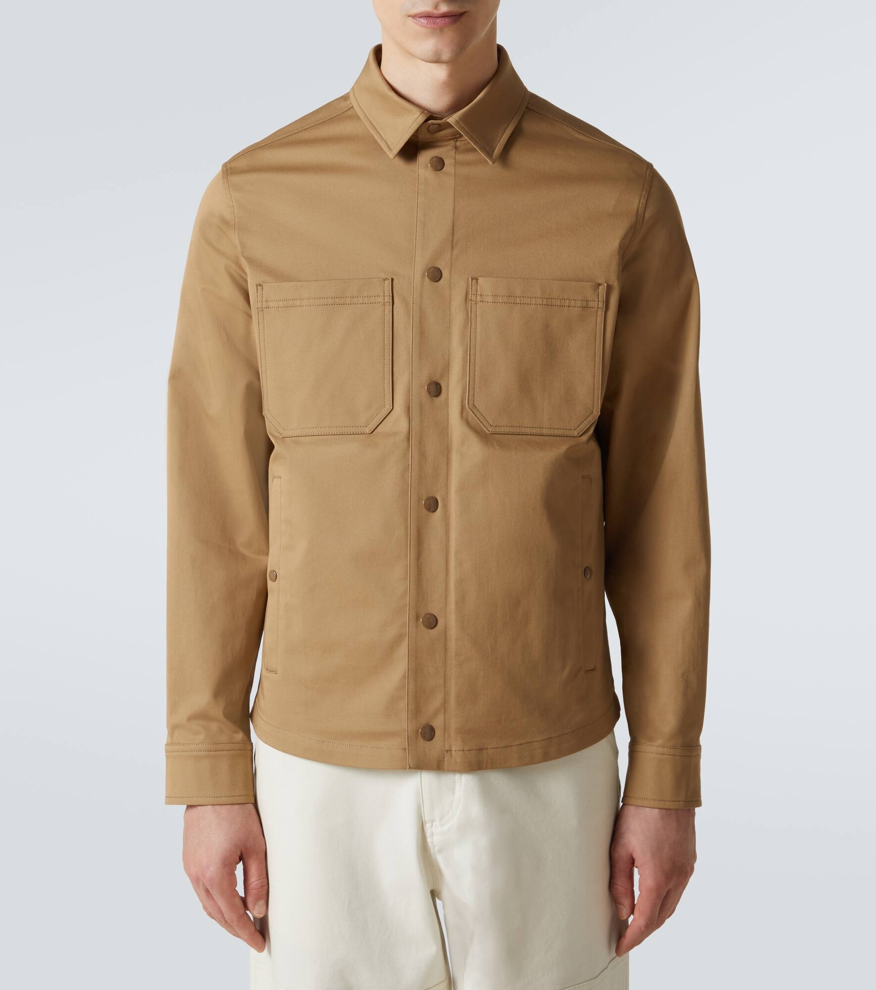 Cotton gabardine overshirt - 3