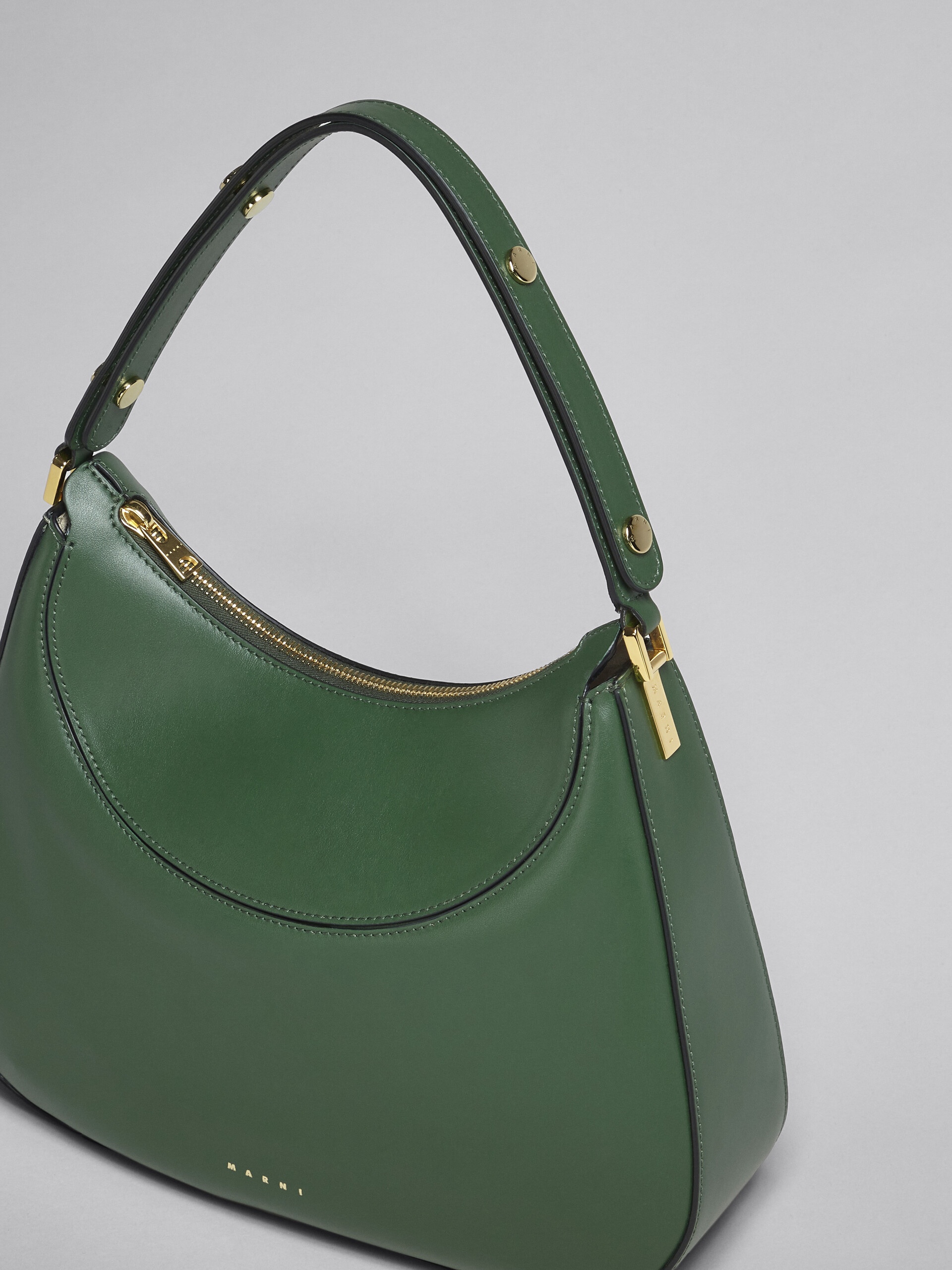 MILANO LARGE BAG IN GREEN LEATHER - 5