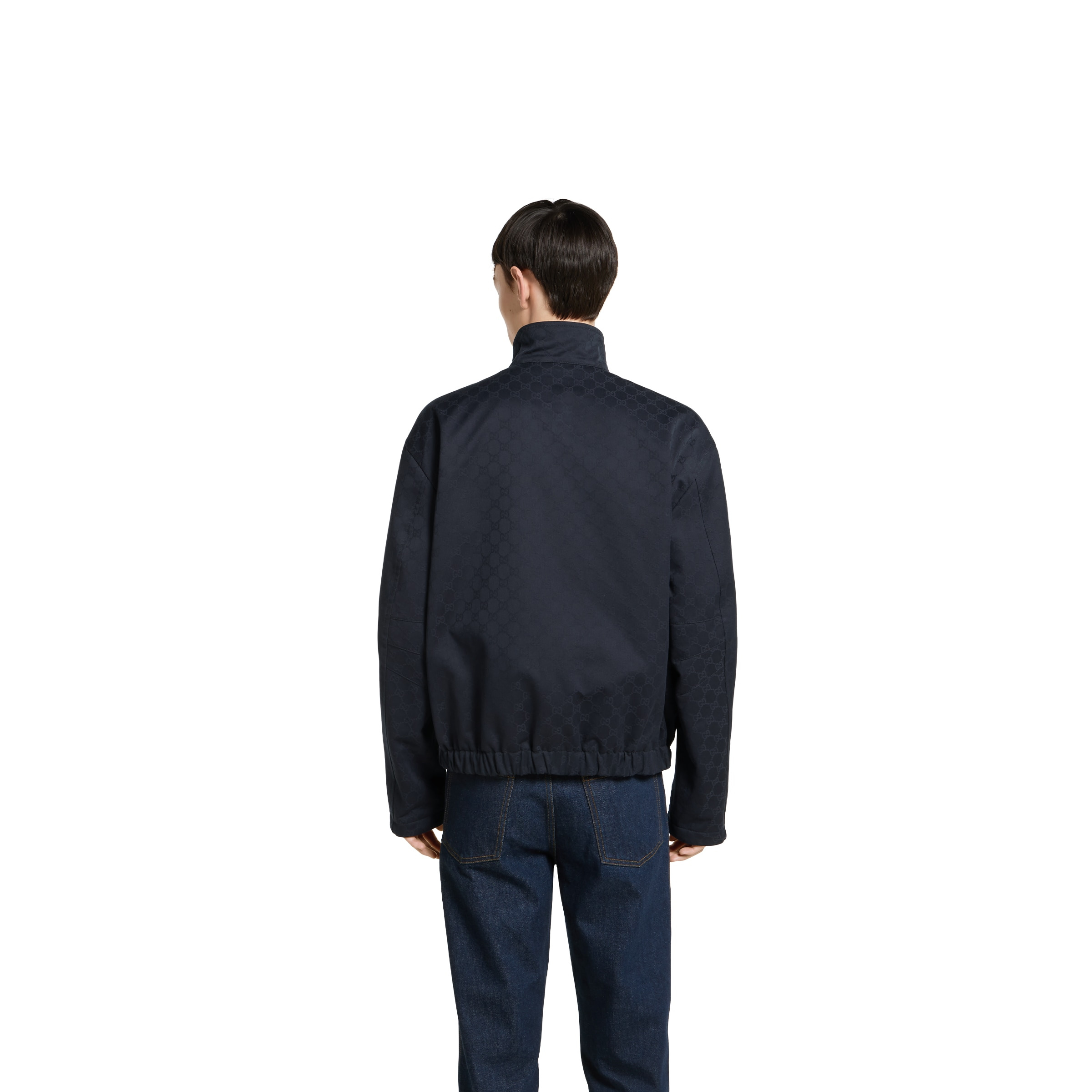 Reversible cotton gabardine zip jacket - 4