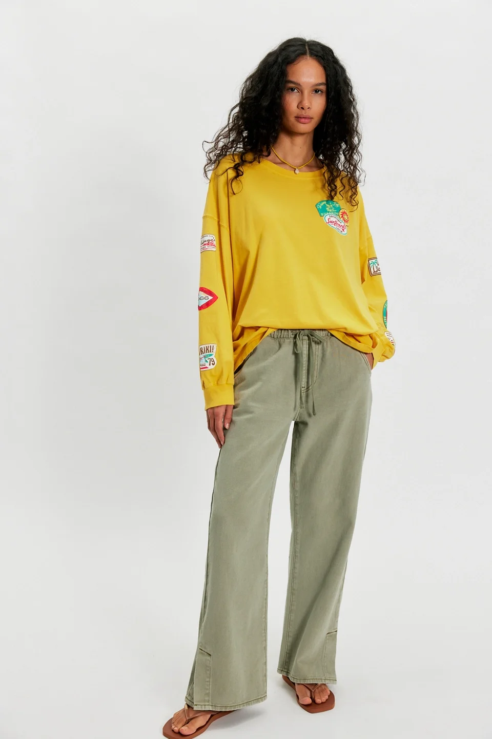 OneTeaspoon Roadhouse Wide-Leg Drawstring Jeans - 1