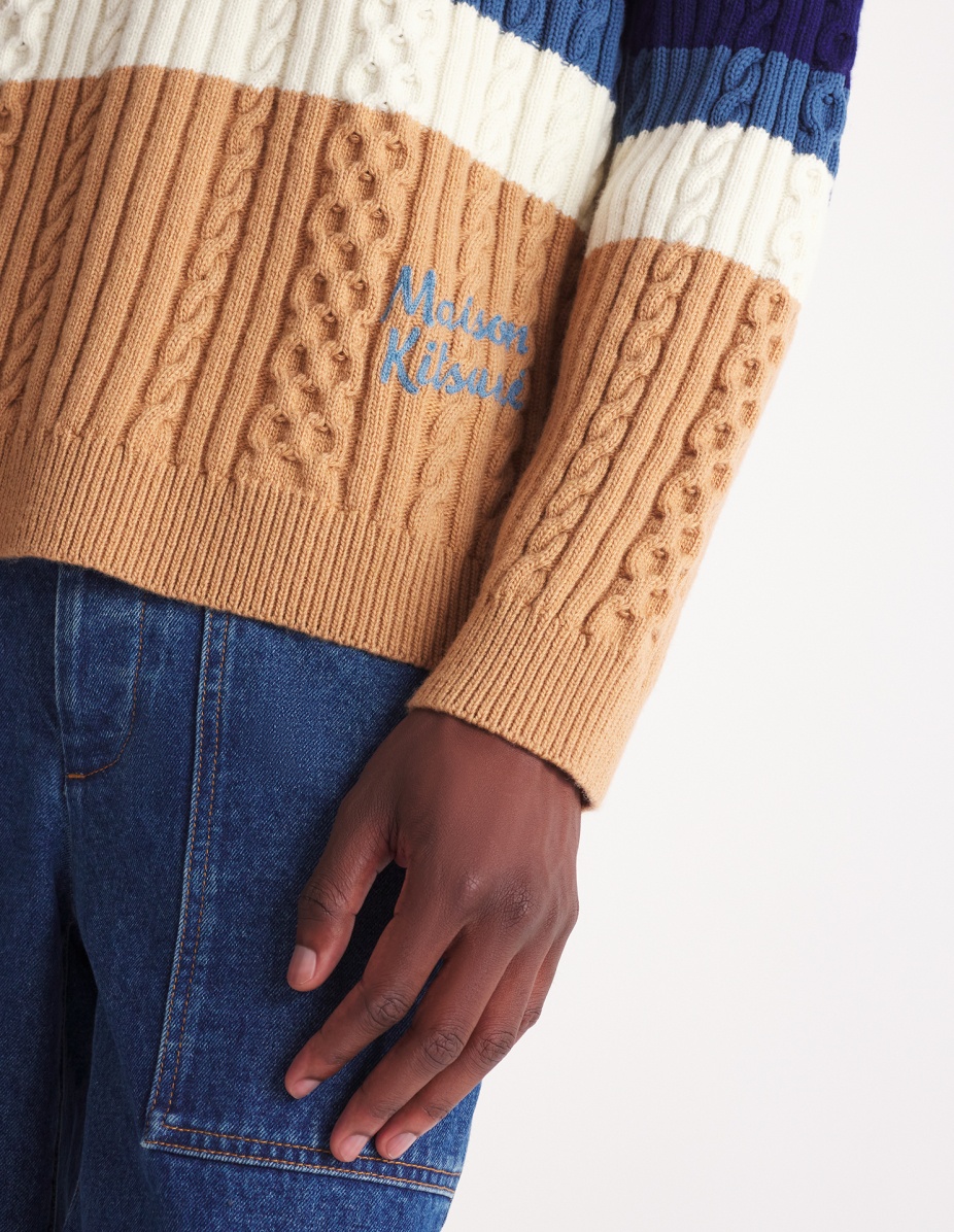 STRIPED CABLE JUMPER - 4