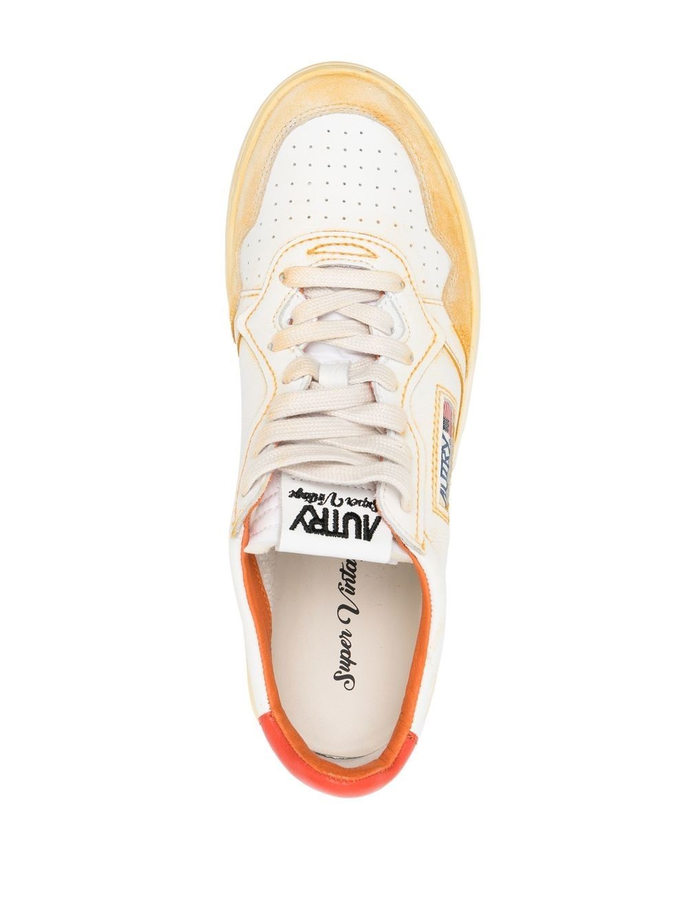 colour-block low-top sneakers - 4