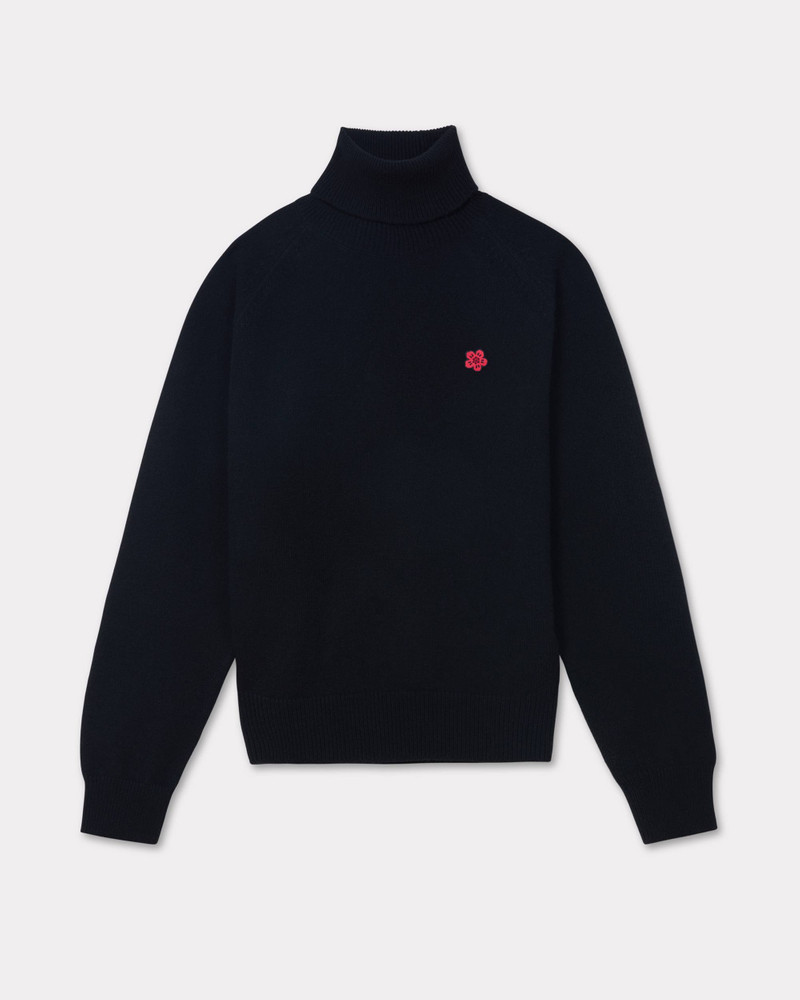'Boke Flower' embroidered turtleneck jumper in wool 1