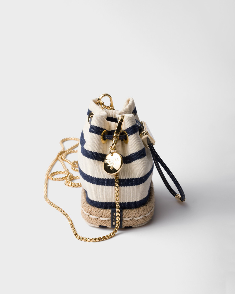 Striped fabric mini-pouch 5