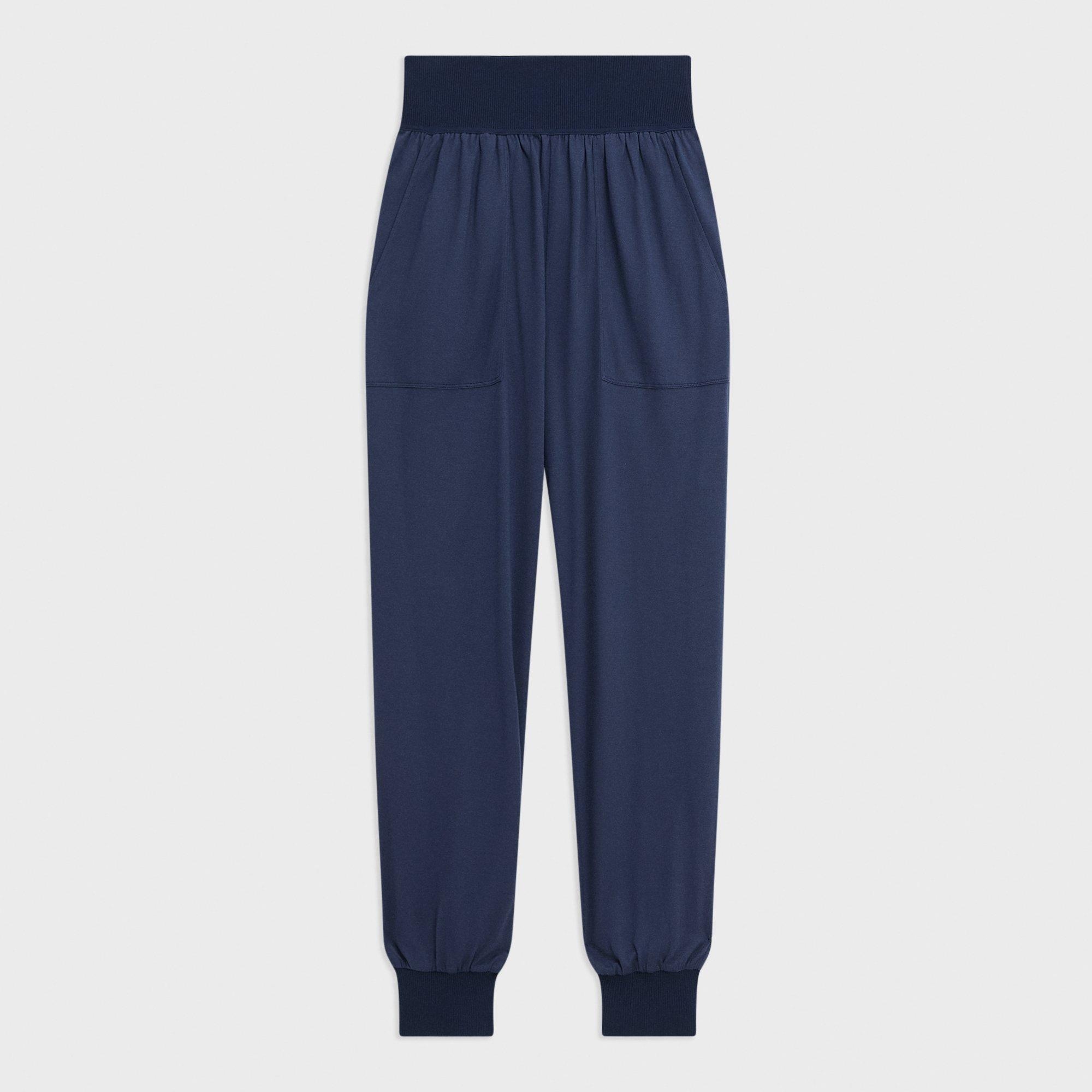 Ribbed Cuff Jogger in Silk-Modal - 1