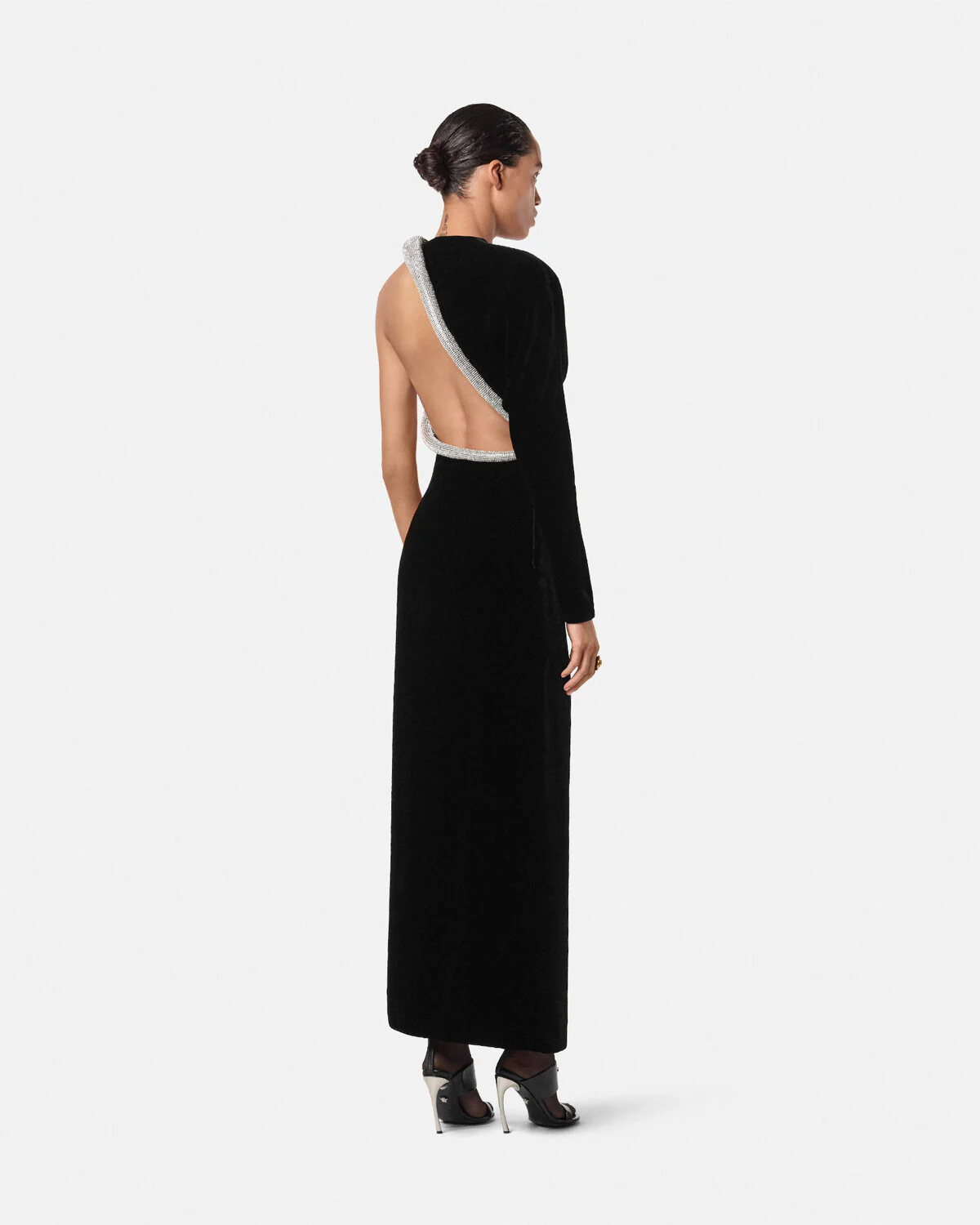 Torchon Velvet Fitted Gown - 5