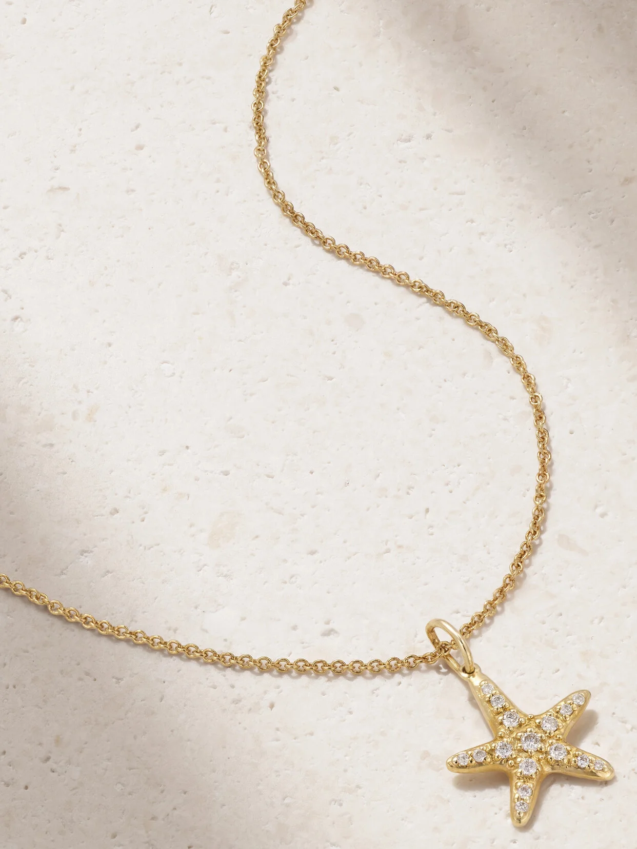 Starfish 14-karat Gold Diamond Necklace - 1