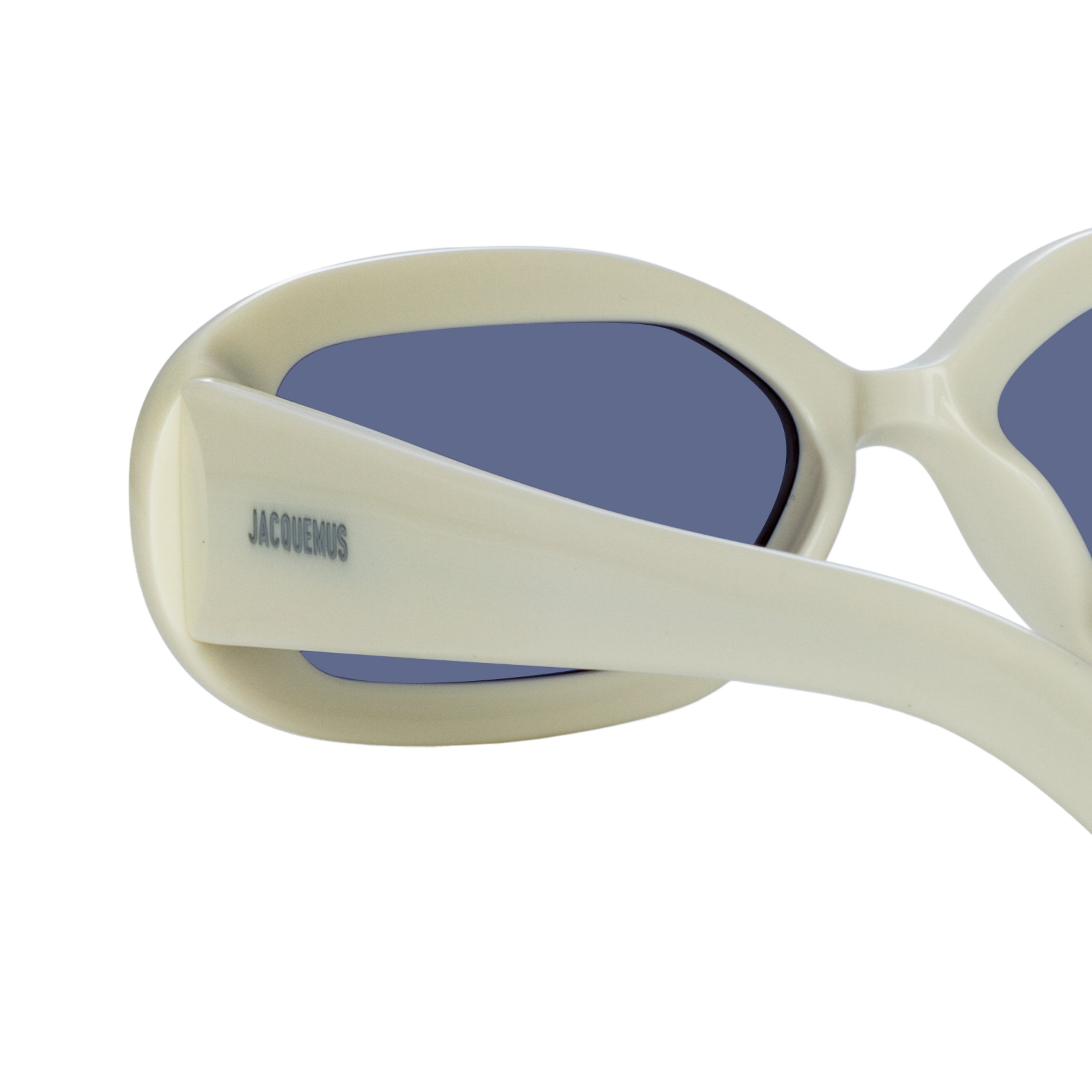 Rond Rectangular Sunglasses in White - 5