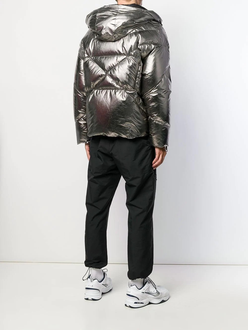 metallic puffer jacket - 4