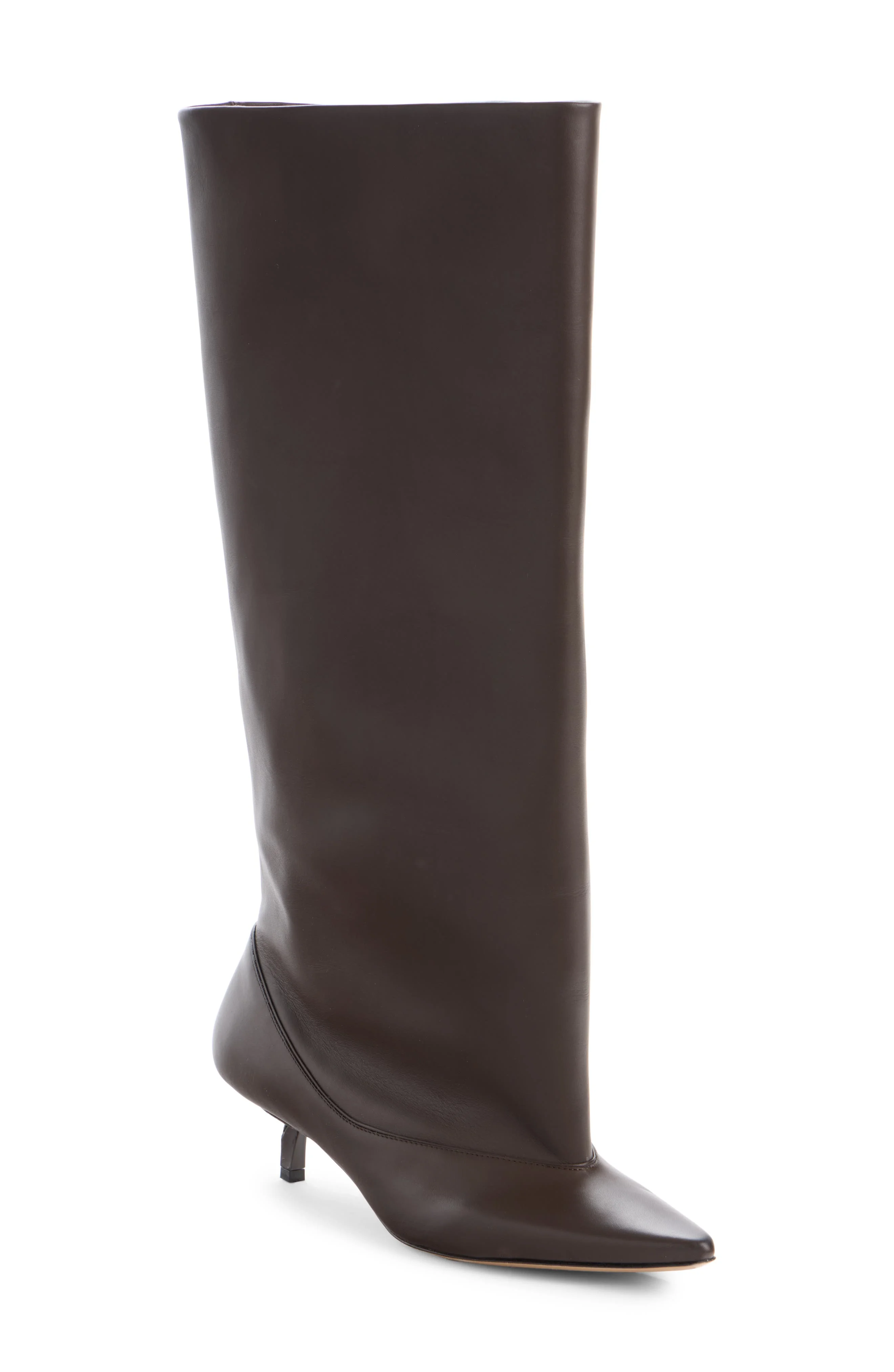 Jacquemus Les Bottes Tourni Leather Bootie in Dark Brown 880 at Nordstrom - 1