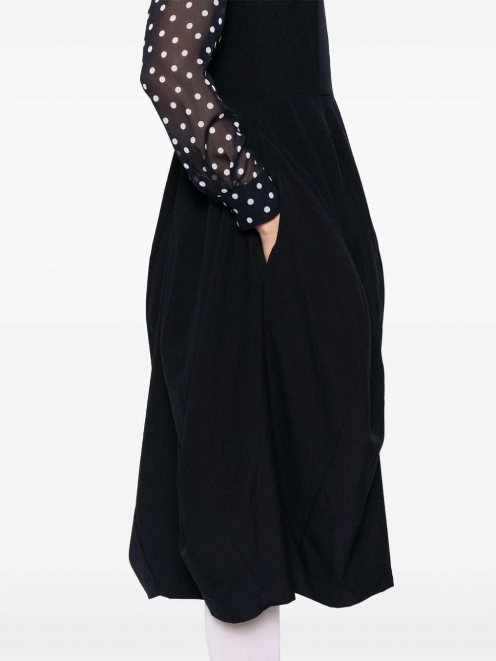 sleeveless flared midi skirt - 5