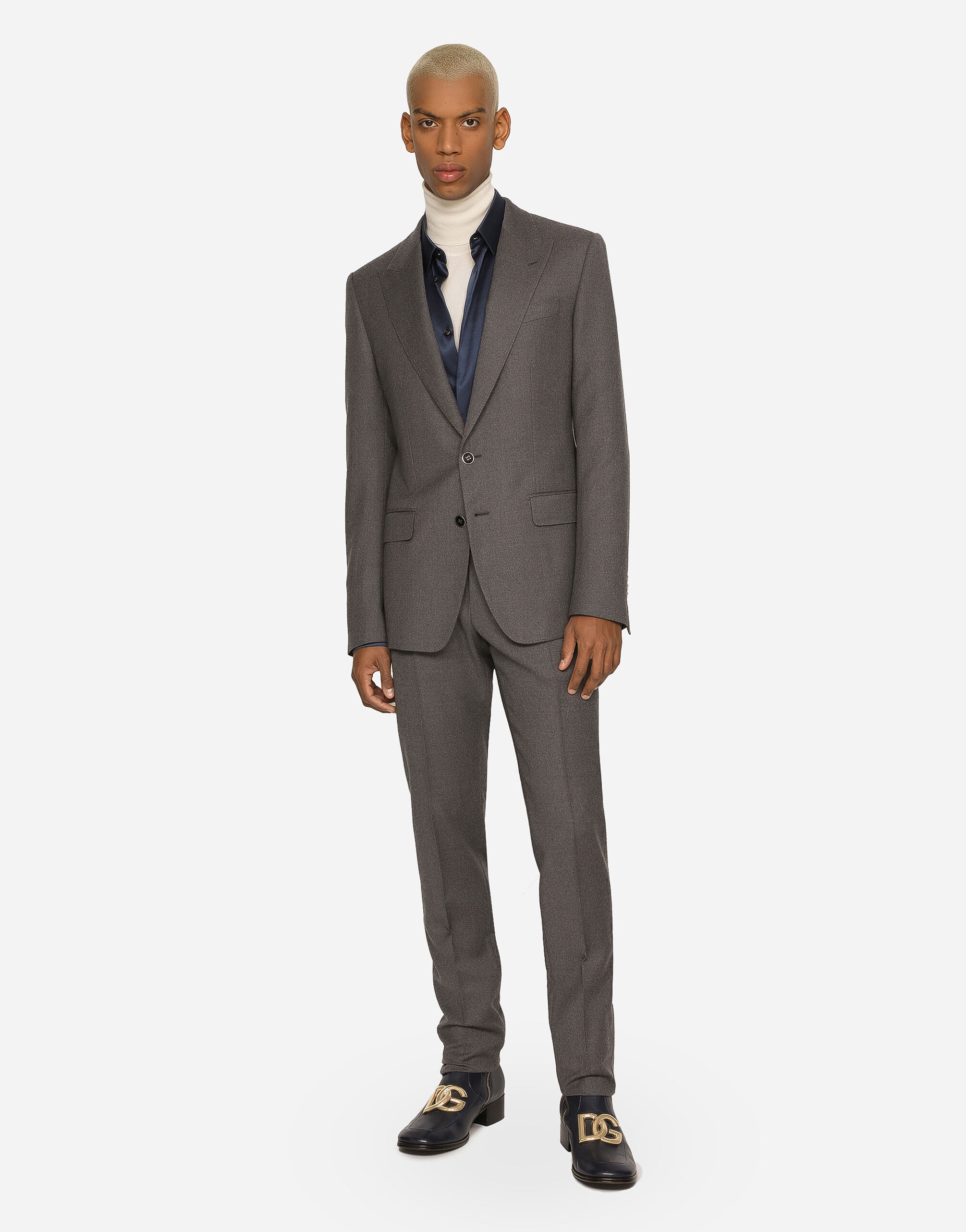 Single-breasted stretch flannel Sicilia-fit jacket - 2