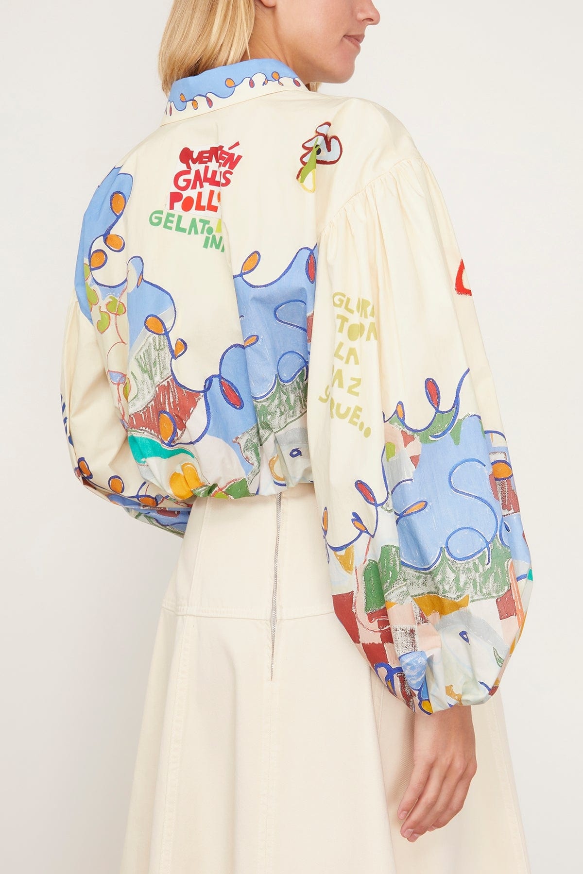 Nadia Cropped Shirt in Multi - 4
