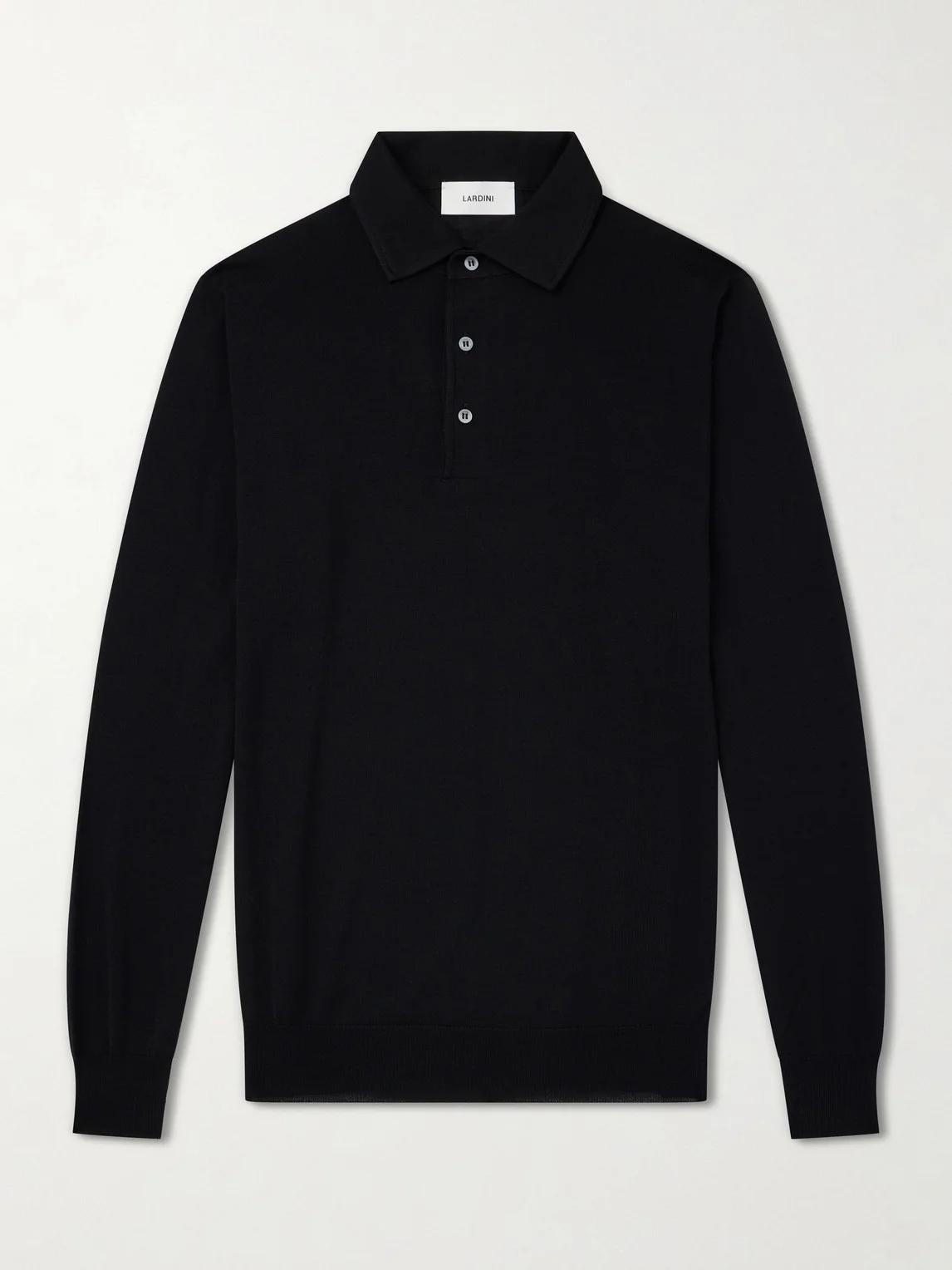 Virgin Wool Polo Sweater - 1