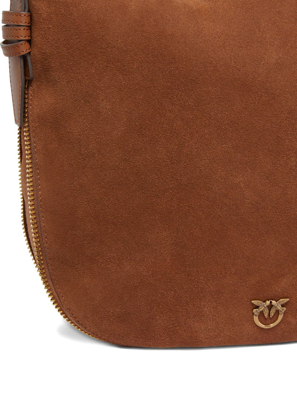 suede zip-fastening shoulder bag - 4
