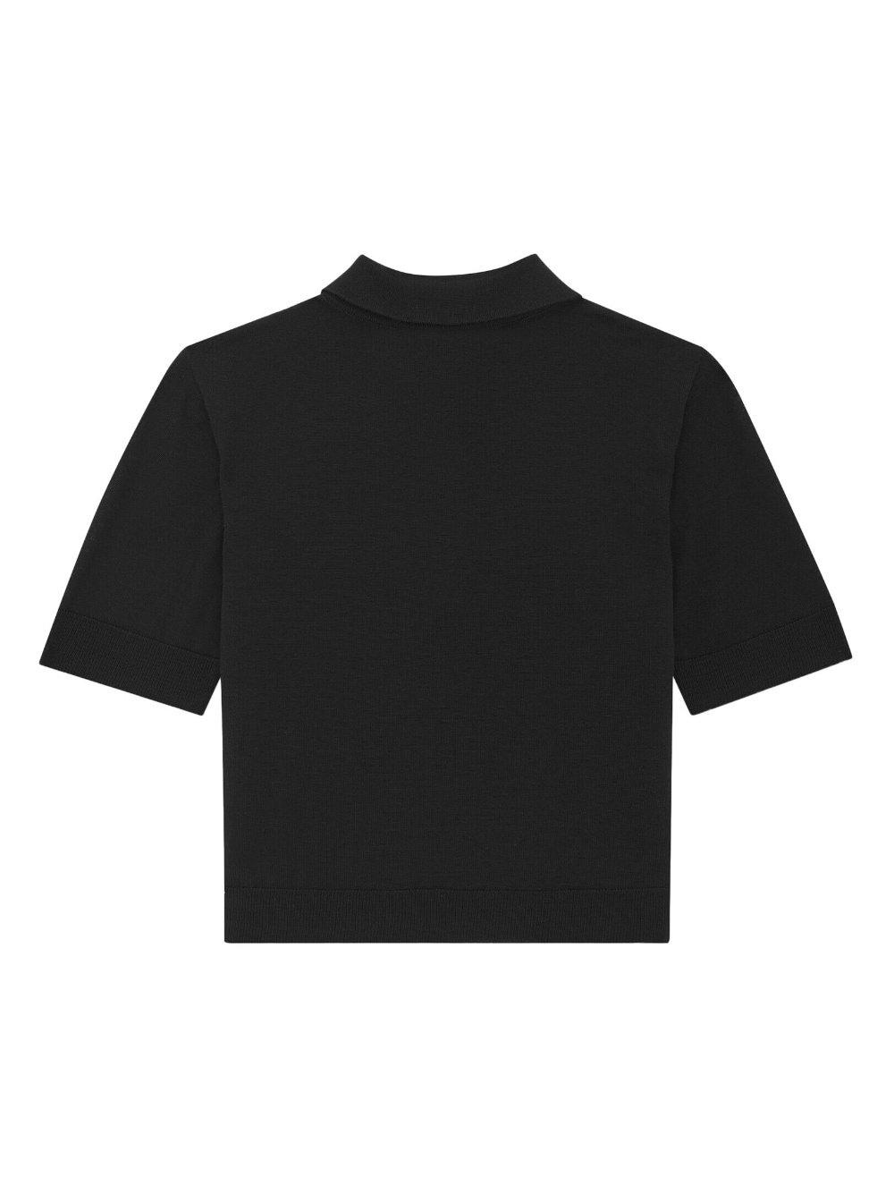 cropped wool polo top - 2