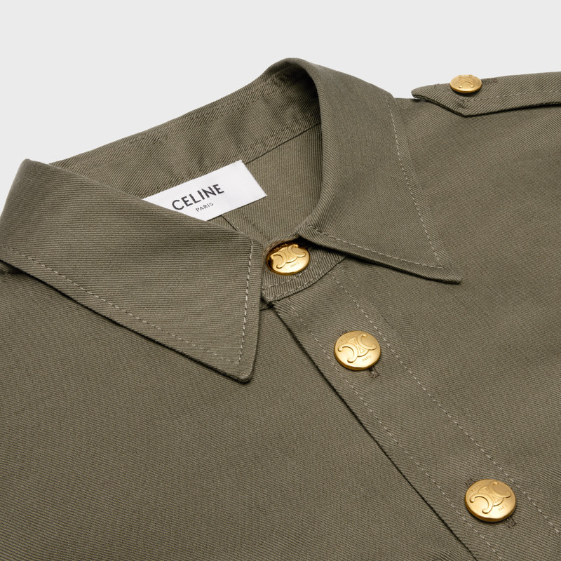 T-shirt dress with military pockets in lightweight twill 3