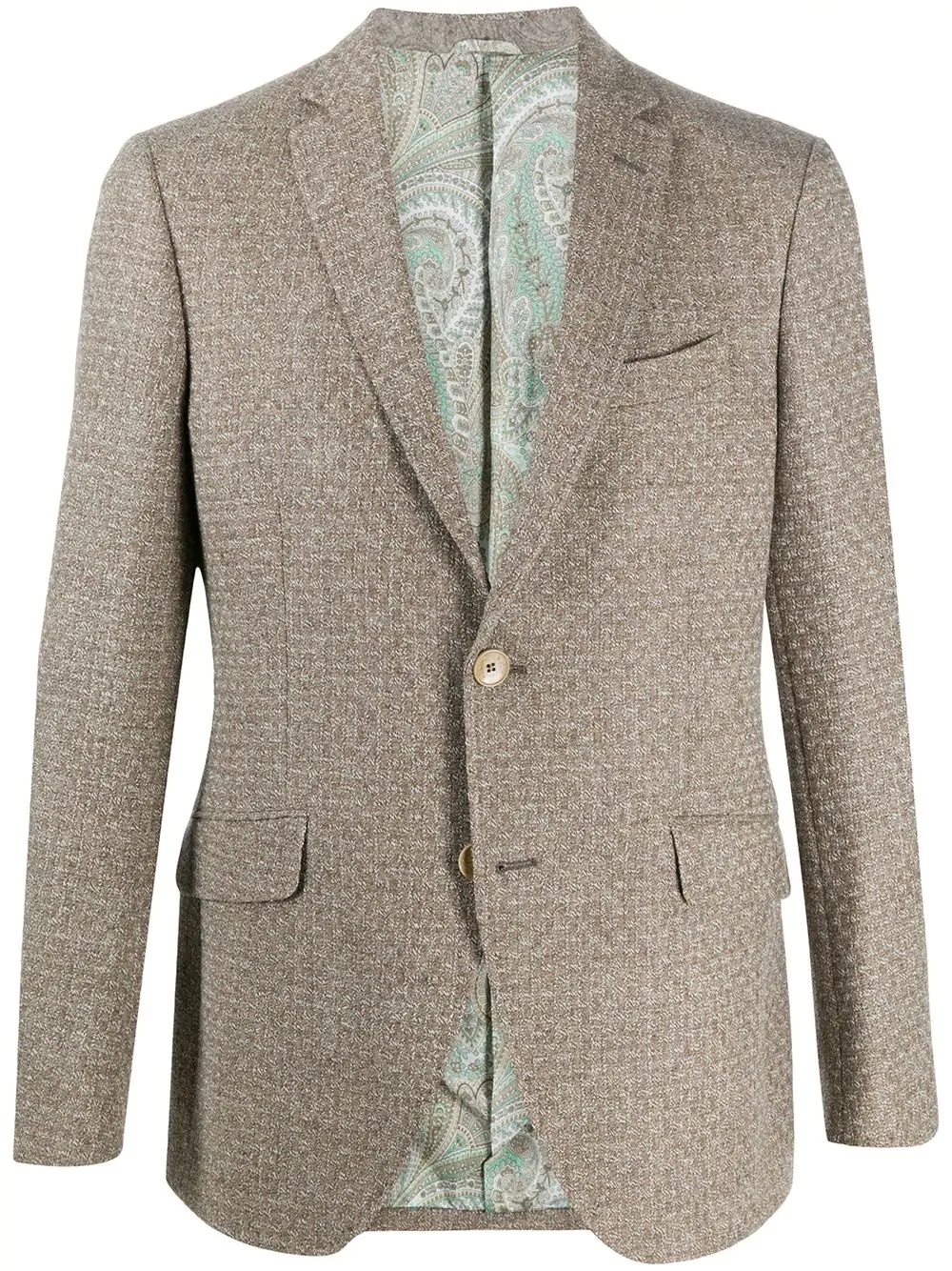 single-breasted woven blazer - 1