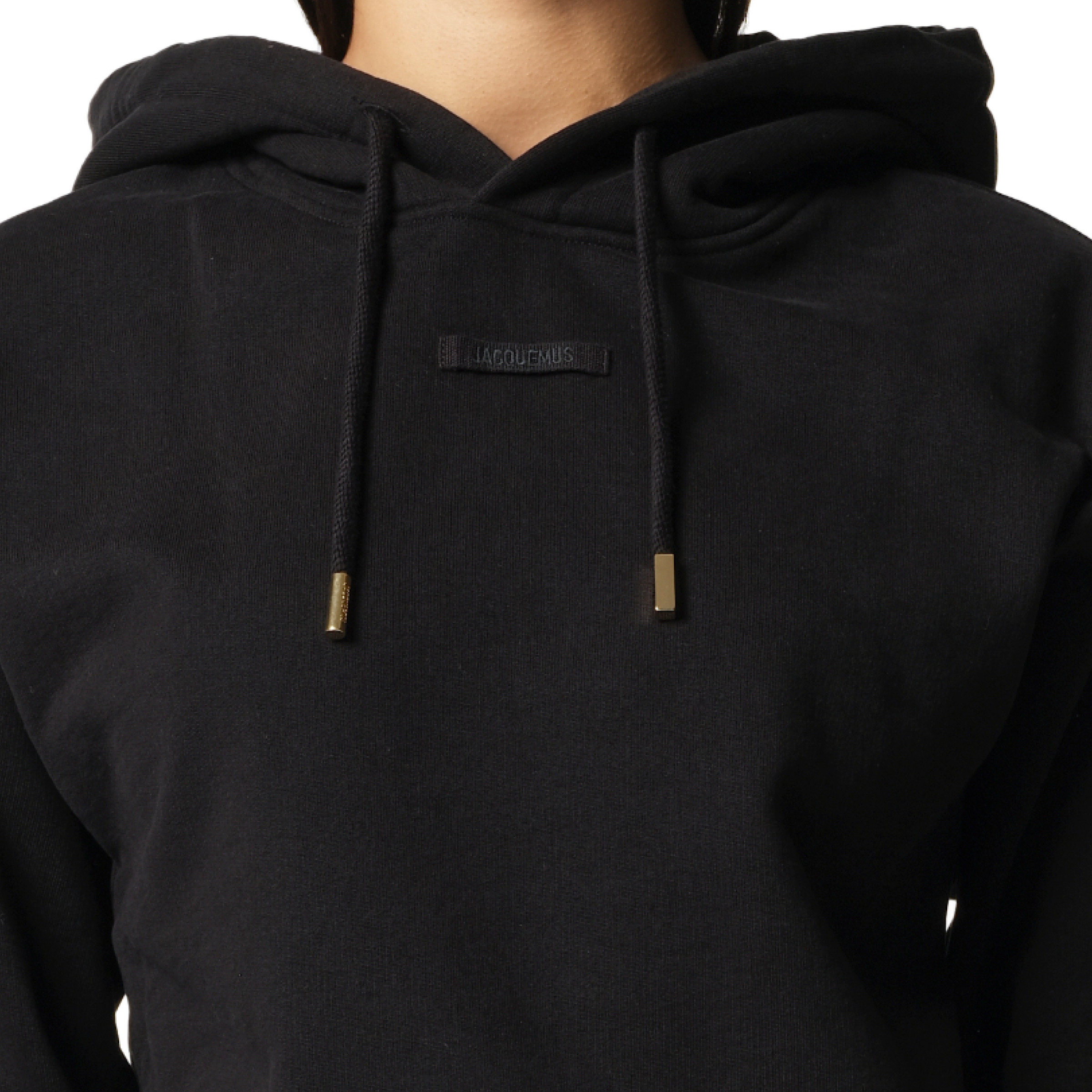 Le Hoodie Gros Grain in Black - 3