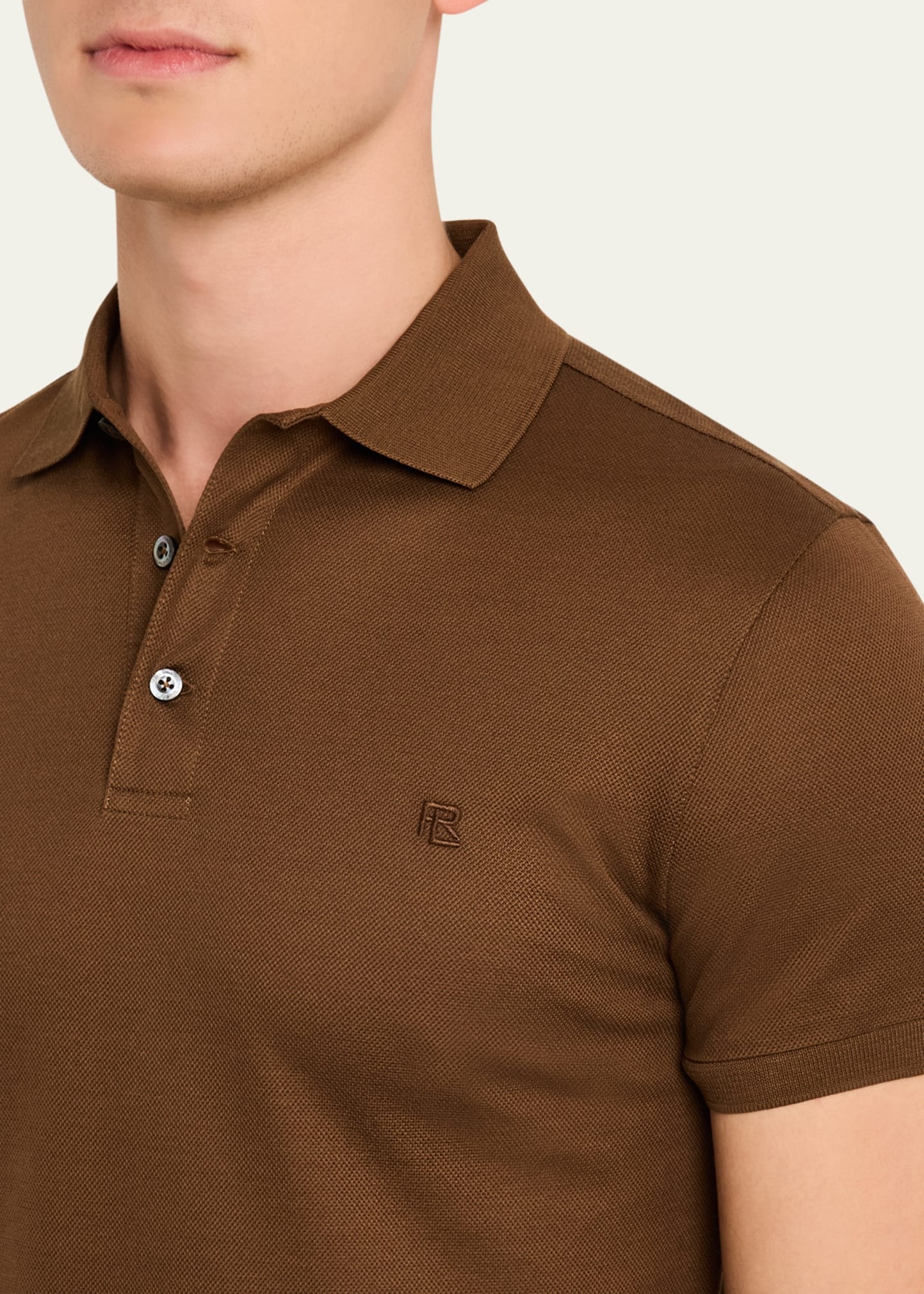 Men's Custom Slim-Fit Pique Polo Shirt - 6
